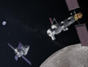 Rappresentazione artistica di Gateway, la futura Stazione Spaziale nell'orbita lunare (fonte: Wikipedia) (ANSA)