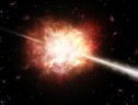 Rappresentazione artistica di un lampo di raggi gamma (Fonte: ESO/A. Roquette) (ANSA)