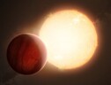 Rappresentazione artistica di un esopianeta che transita davanti alla sua stella (Fonte: ESO/M. Kornmesser) (ANSA)