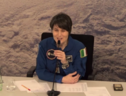 Samantha Cristoforetti nella conferenza stampa dal centro per l'addestramento astronauti dell'ESA a Colonia (fonte: ESA TV) (ANSA)