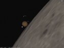 Spettacolare ‘nascondino’ all’alba tra Luna e Marte (fonte: Uai) (ANSA)