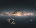 Rappresentazione artistica del satellite Gaia, sullo sfondo la Via Lattea (fonte: ESA/ATG medialab; immagine della Via Lattea: ESA/Gaia/DPAC; CC BY-SA 3.0 IGO,  A. Moitinho) (ANSA)