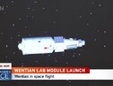 Il nuovo modulo Wentian della stazione spaziale cinese Tiangon, dopo il rilascio in orbita (fonte: CGTN) (ANSA)