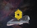 Rappresentazione artistica del telescopio spaziale James Webb (fonte: Hubble ESA) (ANSA)