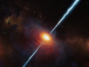 Rappresentazione artistica del quasar P172+18 (fonte: ESO-M Kornmesser) (ANSA)