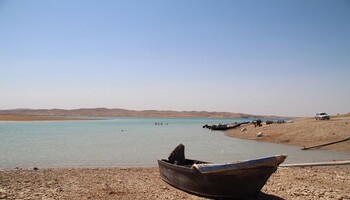 Dettaglio delle sponde del lago di Mosul (fonte: A. Zerboni, Unimi) (ANSA)