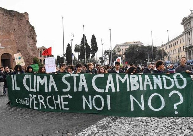 Una delle manifestazioni dei FFF a Roma © ANSA
