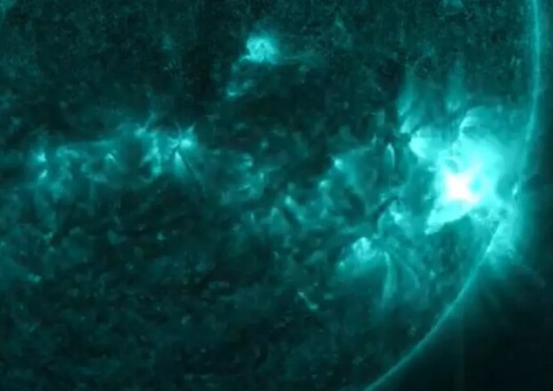 Il brillamento solare del 28 marzo ripreso dalla sonda Sdo (fonte: Nasa) © Ansa