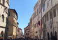 Le Frecce Tricolori sorvolano Perugia © ANSA