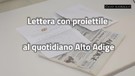 Lettera con proiettile al quotidiano Alto Adige(ANSA)