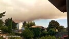 Incendio Carso, una fitta nube di fumo vista dai residenti di San Canzian d'Isonzo(ANSA)