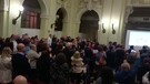 Alberto Felice De Toni sindaco di Udine: i festeggiamenti in Comune (ANSA)