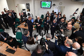 Il presidente della Repubblica Sergio Mattarella visita l'ANSA (ANSA)