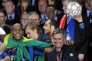 Jose' Mourinho, esulta dopo aver conquistato la Champions League