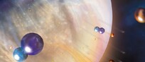 Rappresentazione artistica del processo chimico che ha strappato l'acqua a Venere (fonte: Aurore Simonnet / Laboratory for Atmospheric and Space Physics / University of Colorado at Boulder)