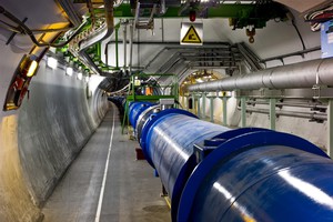 Il tunnel dell'acceleratore Lhc (fonte: CERN) (ANSA)