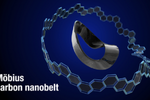 Il nastro di Moebius fatto di atomi di carbonio, ottenuto grazie a una nuova tecnica di sintesi (fonte: Issey Takahashi) (ANSA)