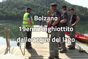 Bolzano, 19enne inghiottito dalle acque del lago di Monticolo (ANSA)