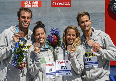 Mondiali nuoto: Italia bronzo nella 4x1500 stile (ANSA)