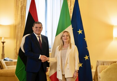 Meloni riceve il primo ministro della Libia Dbeibah (ANSA)