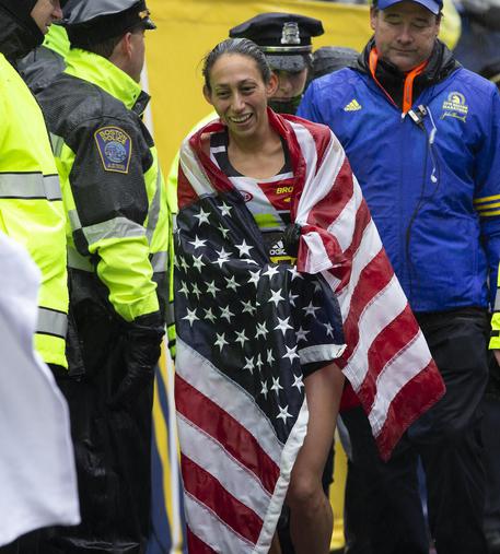 Desiree Linden, vincitrice della 122/ma edizione della Maratona di Boston © EPA
