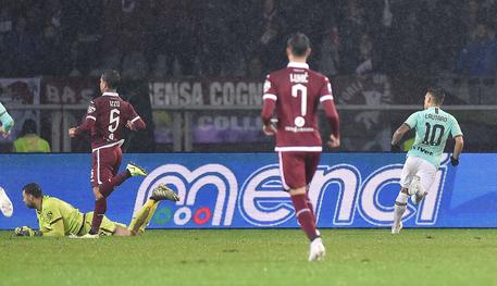Torino-Inter, il gol di Lautaro Martinez al 12' © ANSA