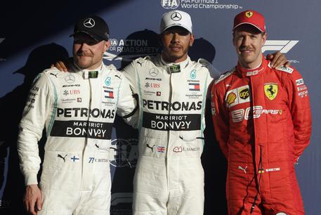 Lewis Hamilton,Valtteri Bottas,Sebastian Vettel © AP