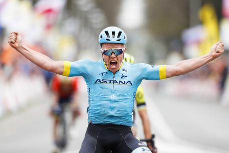 Michael Valgren Andersen vincitore della Amstel Gold Race 2018 © ANSA 