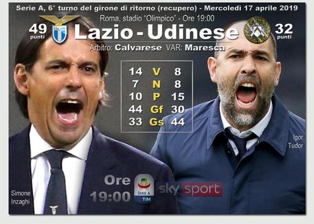 Serie A: Lazio-Udinese, recupero (elaborazione) © ANSA