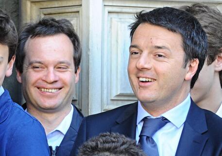 Matteo Renzi con Marco Carrai in una foto del 2014 © ANSA