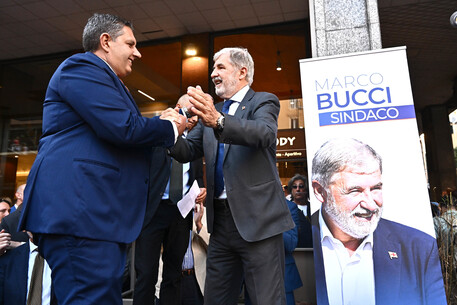 Comunali, Bucci chiude campagna elettorale con Salvini a Genova © ANSA