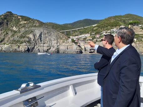 Sopralluogo presidente Regione Liguria a Via dell'Amore © ANSA