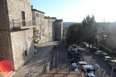 Una veduta di Largo Cittadini, luogo dell'omicidio, Alatri (Frosinone) © ANSA