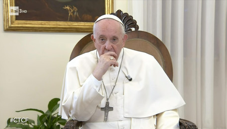 Rai: Sua Santit� Papa Francesco a Che Tempo Che Fa su Rai3 (ANSA)