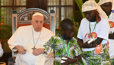 Papa Francesco in Congo (ANSA)