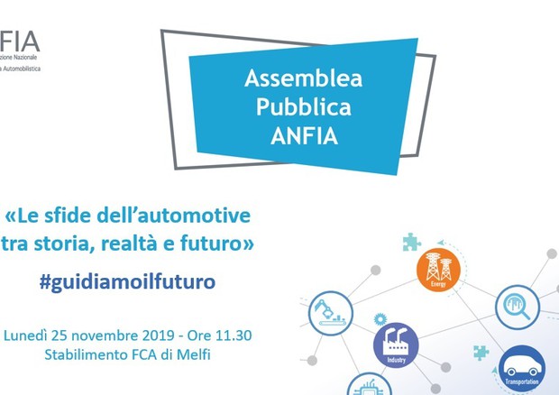 L'Assemblea Pubblica ANFIA 'Le sfide dell'automotive tra storia, realtà e futuro', presso lo stabilimento FCA di Melfi © ANSA