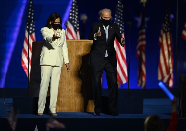 Joe Biden e Kamala Harris a Wilmington (Photo by Jim WATSON / AFP) (foto: AFP)