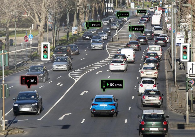 Audi Glosa, per guidare in città sempre con semaforo verde © Audi Press
