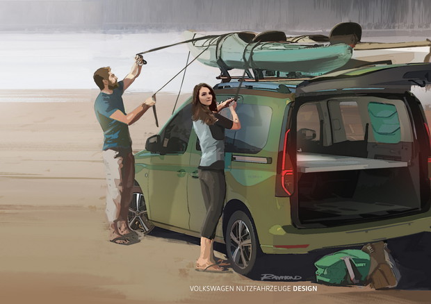 VW, Caddy si trasforma in un mini camper: reveal a settembre © ANSA
