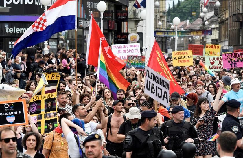 Pride a Zagabria © ANSA/AFP
