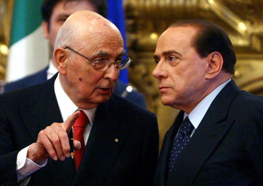Giorgio Napolitano e Silvio Berlusconi - RIPRODUZIONE RISERVATA