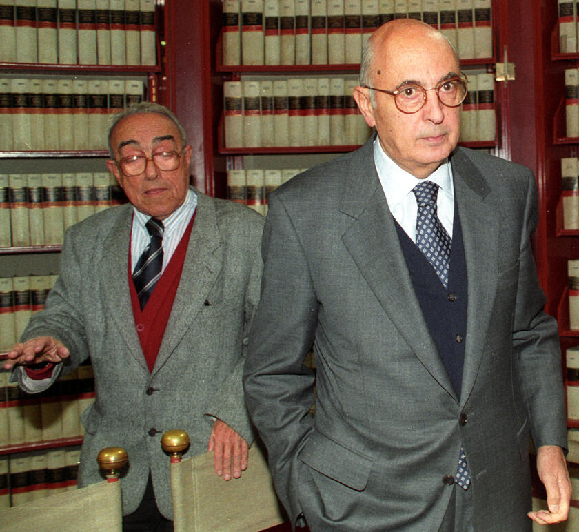 Vittorio Foa con Giorgio Napolitano - RIPRODUZIONE RISERVATA
