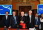 Presentazione del progetto San Bartolomeo con il Segretario di Stato vaticano Parolin (ANSA)