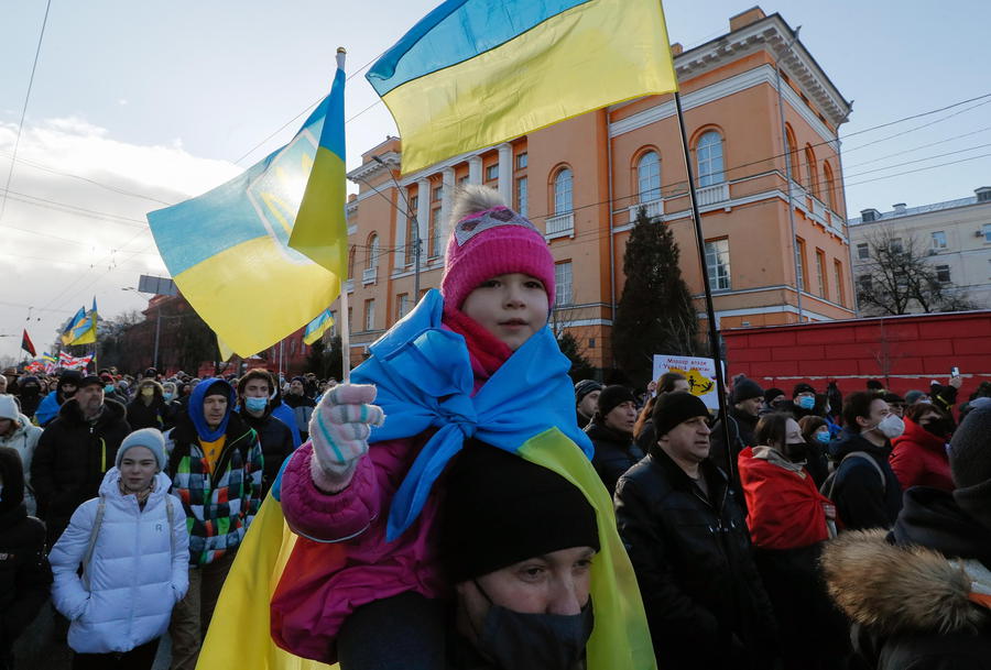 Una manifestazione a Kiev © 