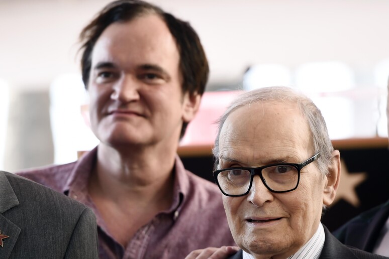Ennio Morricone, Quentin Tarantino © ANSA/AP