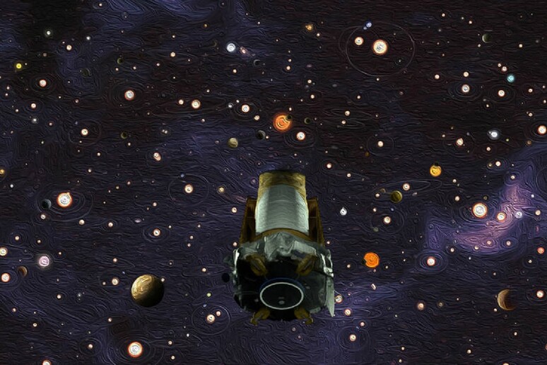 Rappresentazione artistica del telescopio spaziale Kepler (fonte: NASA/Wendy Stenzel/Daniel Rutter) - RIPRODUZIONE RISERVATA
