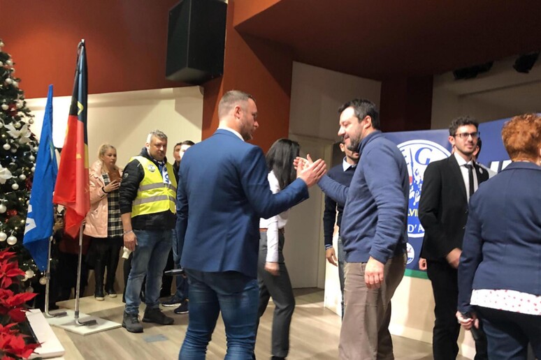 Matteo Salvini ad Aosta - RIPRODUZIONE RISERVATA