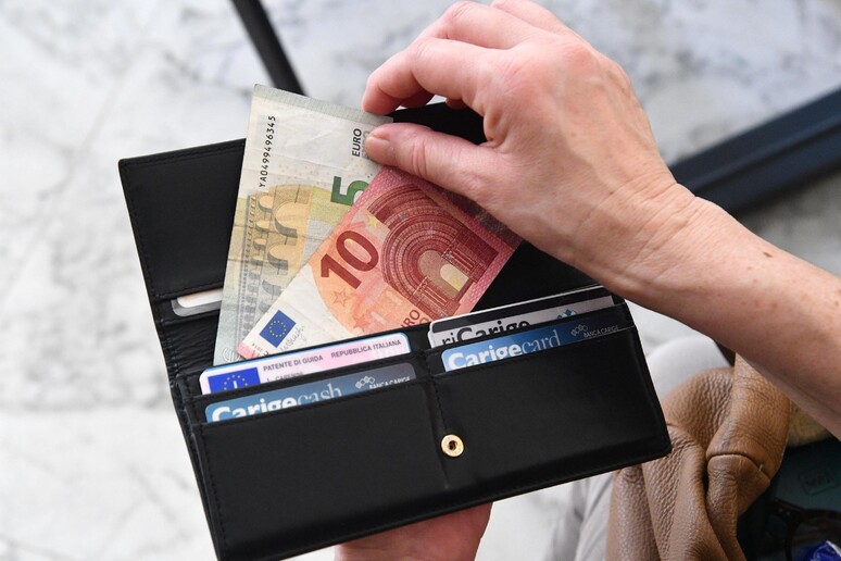 Un portafoglio con banconote - RIPRODUZIONE RISERVATA