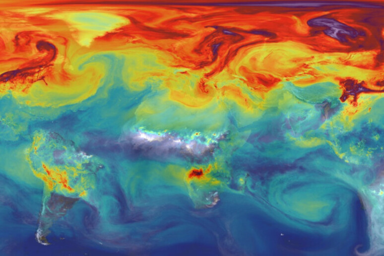 Modello della circolazione dell’anidride carbonica  ( fonte: NASA - Creative Commons License) - RIPRODUZIONE RISERVATA