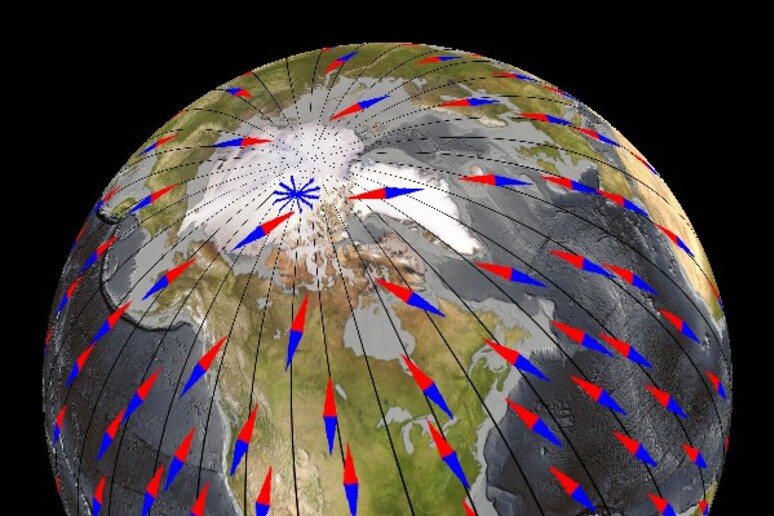 La direzione del campo magnetico terrestre può cambiare 10 volte più in fretta del previsto (fonte: NOAA) - RIPRODUZIONE RISERVATA